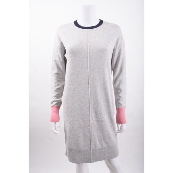 Boden Womens Knit Sweater Dress UK 8 US 4 Gray Knee Length Colorblock NWT - Picture 1 of 6